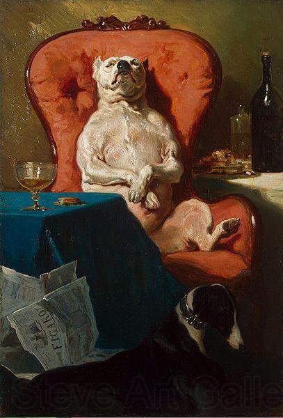 Alfred Dedreux Pug Dog in an Armchair